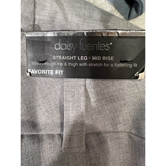 NWT $48 Daisy Fuentes Favorite Pant Heather Gray Dress Slack Pants Women size 4 - Picture 8 of 8